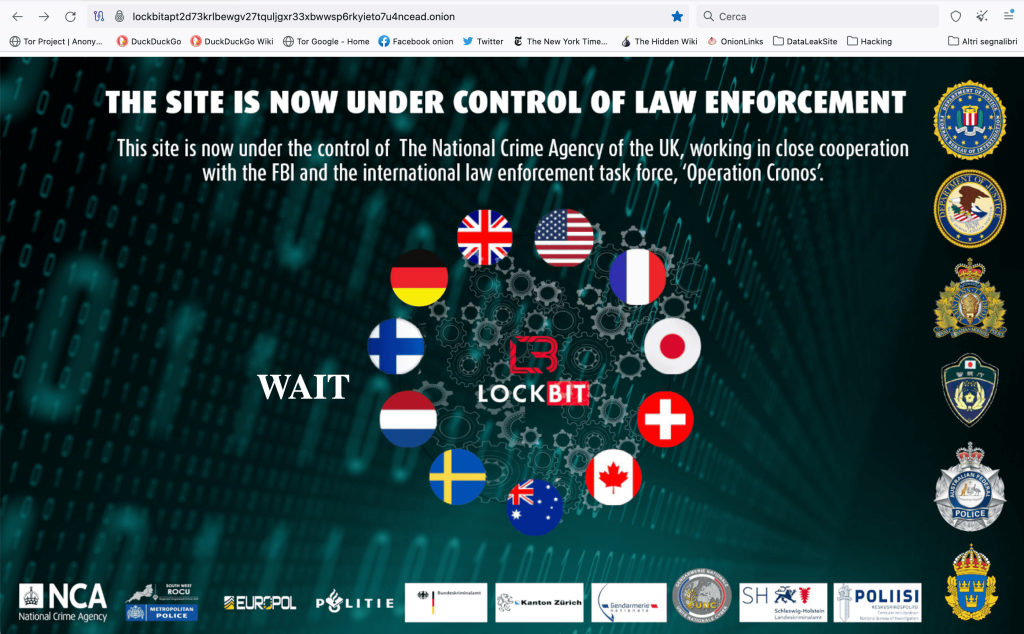 Il sito di Lockbit sul dark web risulta ora bloccato e sotto il controllo della NCA